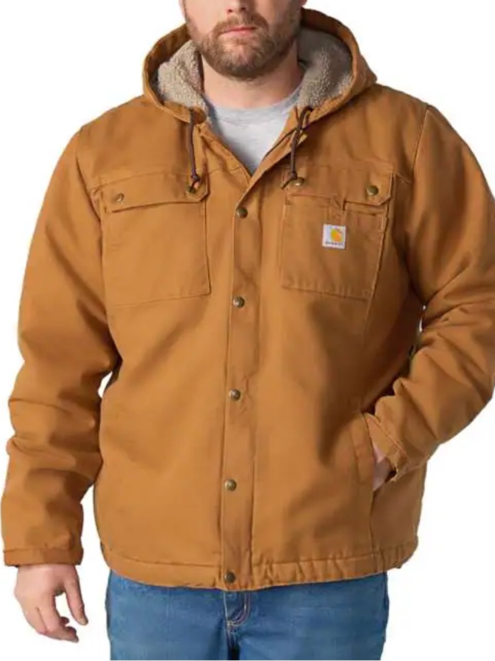 CARHARTT WASHED DUCK BARTLETT JACKET CARHARTT BROWN - L
